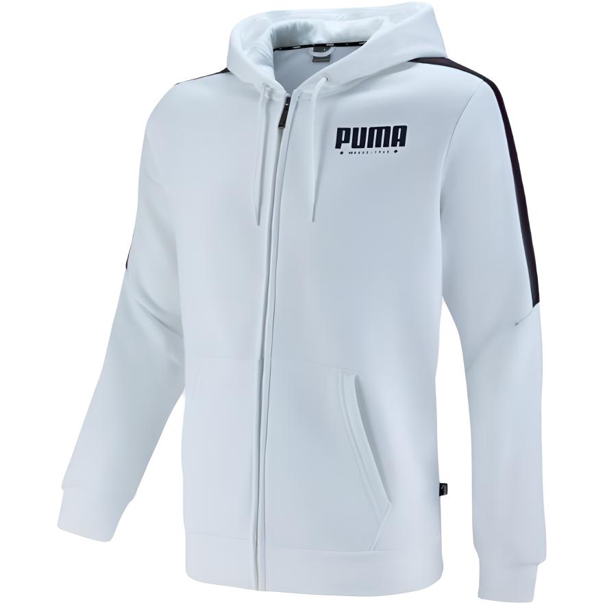 Puma Logo Printed Hoodie White 848241-02