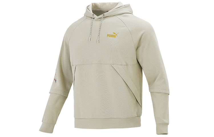 Puma Logo Printed Pullover Sweatshirt Unisex Grey-Green 537016-33