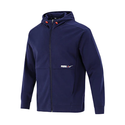 Puma Logo Printed Training Hoodie Jacket Navy Blue - 846533-06