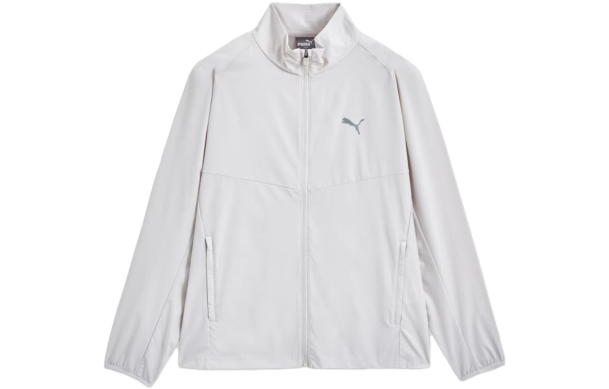 Puma Logo Printed Zip-Up Track Jacket Gray 940038-02