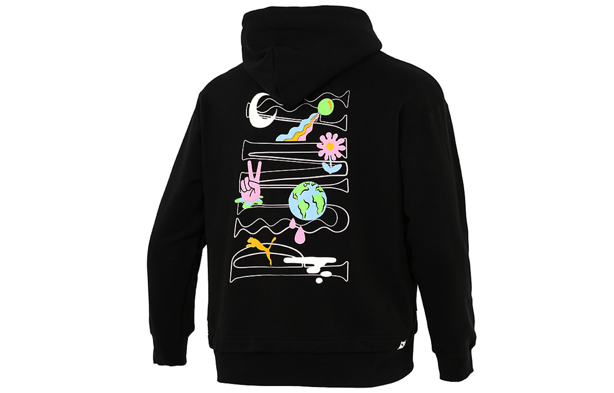 Puma Logo Pullover Hoodie Black - 533038-01