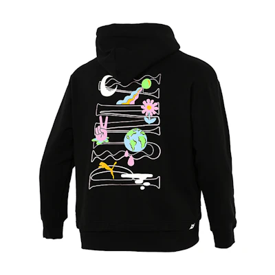 Puma Logo Pullover Hoodie Black - 533038-01