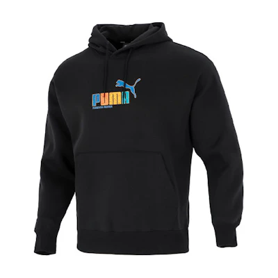 Puma Logo Pullover Hoodie Men’s Black 673598-01