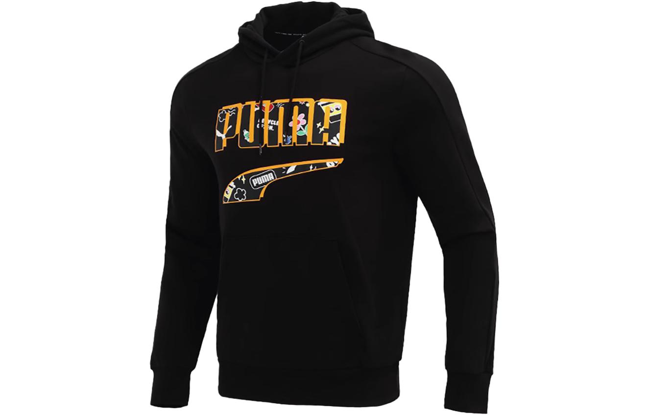 Puma Logo Pullover Sweatshirt Unisex Black 534514-01