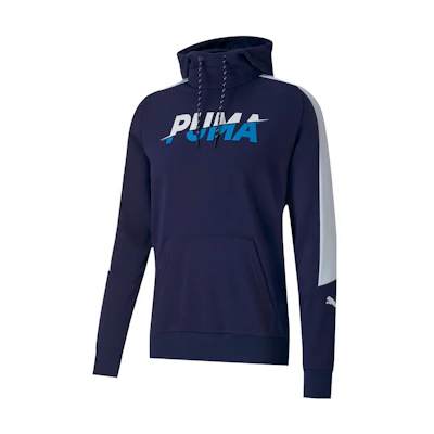 Puma Logo Retro Colorblock Sweatshirt Blue Mens Retro Style 585191-06