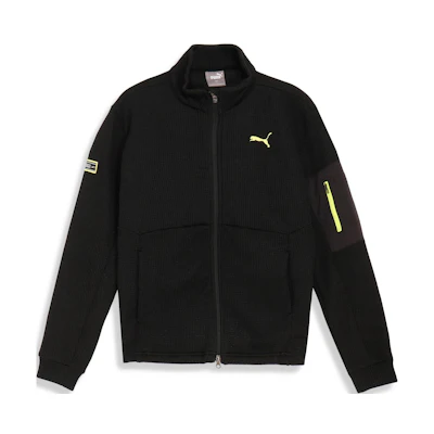 Puma Logo Stand Collar Double-Zip Oversized Jacket - Black 624902-01