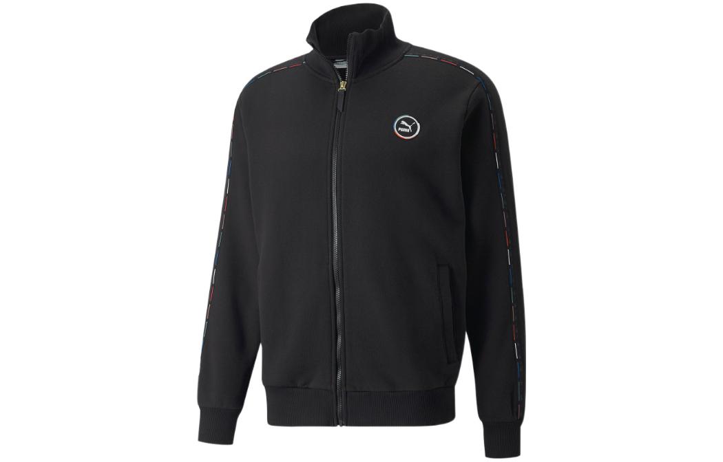 Puma Logo Stand Collar Zip-Up Sports Jacket Unisex - Black 535371-01