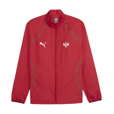 Puma Logo Woven Long Sleeve Jacket - Deep Cherry Red 774100-08