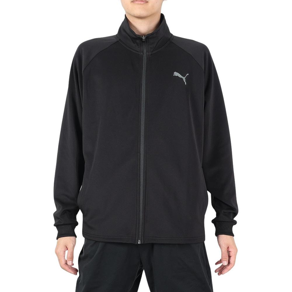 Puma Logo Zip-Up High-Collar Slim Fit Jacket Men’s Black Long Sleeve 522285-01