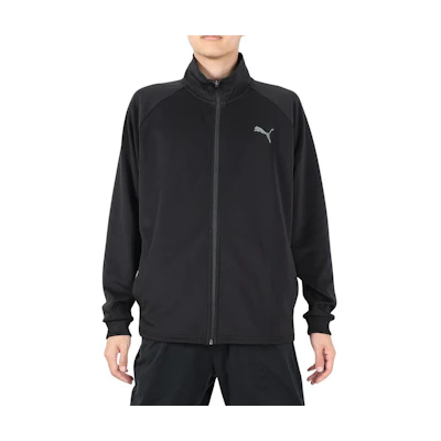 Puma Logo Zip-Up High-Collar Slim Fit Jacket Men’s Black Long Sleeve 522285-01