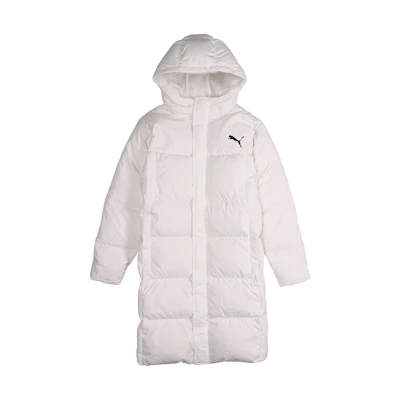PUMA Long Hooded Down Jacket Unisex Windproof Thermal White 581642-02