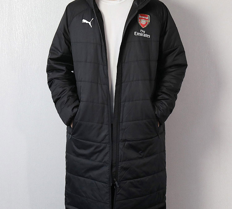 Sizing 푸마 롱 후드 겨울 코튼 자켓 블랙 753239-04