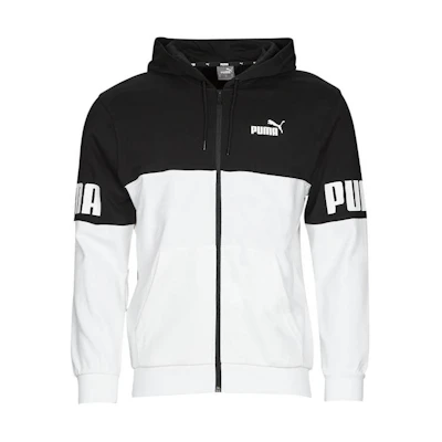 Puma Loose Fit Hoodie Jacket with Logo Print in White 849842-02