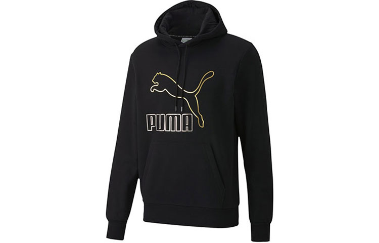 Puma Loose Fit Retro Graphic Hoodie in Black 599300-56
