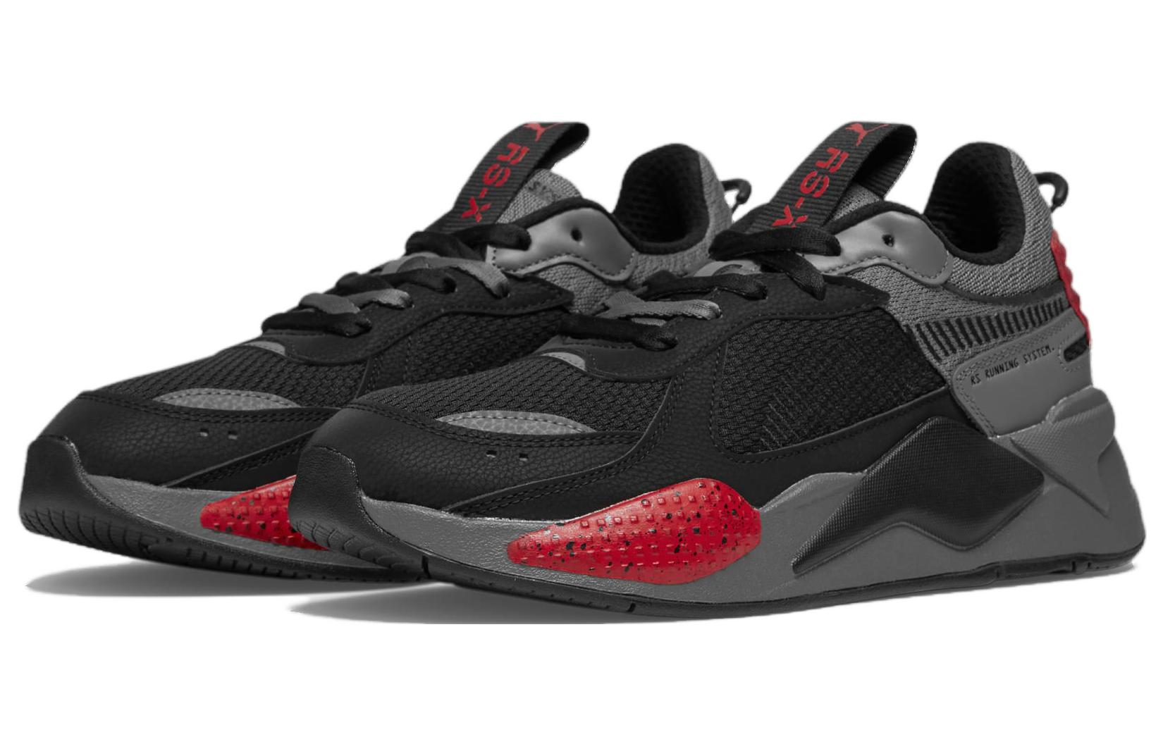 Lookbook プーマ ローカット 黒灰赤 (Puma Rōkatto Kurohaiaka) 385754-01