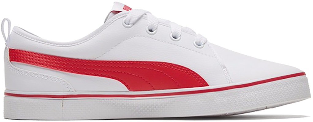 Puma Street Retro Low Top Casual Skate Shoes Unisex White Red 367928-02 Order Puma Street Retro Low Top Casual Skate Shoes Unisex White Red 367928-02