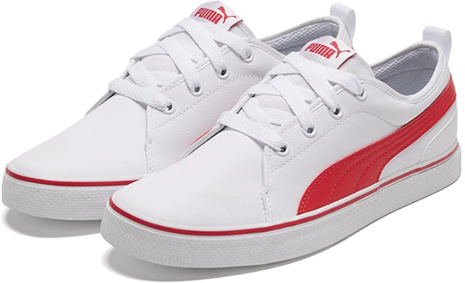 Puma Street Retro Kasut Skateboard Rendah Uniseks Putih Merah 367928-02 Lookbook Puma Street Retro Kasut Skateboard Rendah Uniseks Putih Merah 367928-02