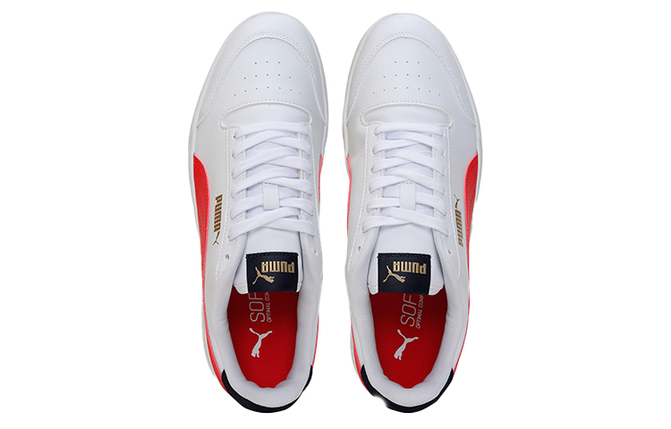 Lookbook 彪马男女同款白/红色Shuffle运动鞋 309668-10