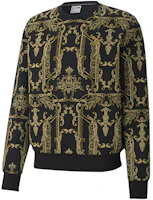 Puma Luxe AOP Crew Golden Knit Pullover Sweatshirt 530305-51 Puma Luxe AOP Crew Golden Knit Pullover Sweatshirt 530305-51