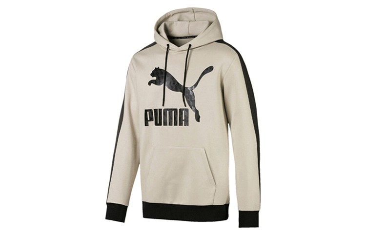 Puma Luxe Pack Knit Logo Hoodie Beige 596739-32