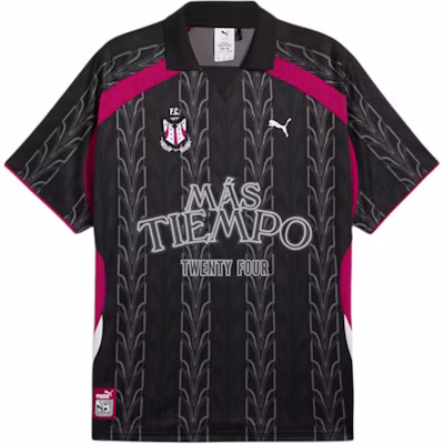 Puma MÁS TIEMPO 24 Logo Print Retro Pullover Casual Football Tee Black (Men). 627895-01 Buy Puma MÁS TIEMPO 24 Logo Print Retro Pullover Casual Football Tee Black (Men). 627895-01