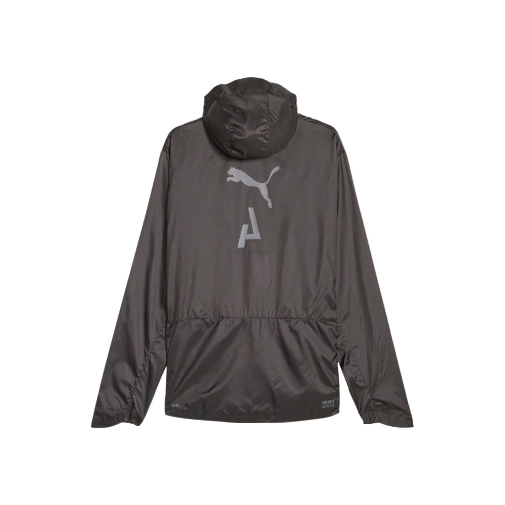 Order Puma M Seasons Jaket Larian Trail Ringan Boleh Lipat Hitam 524134-01