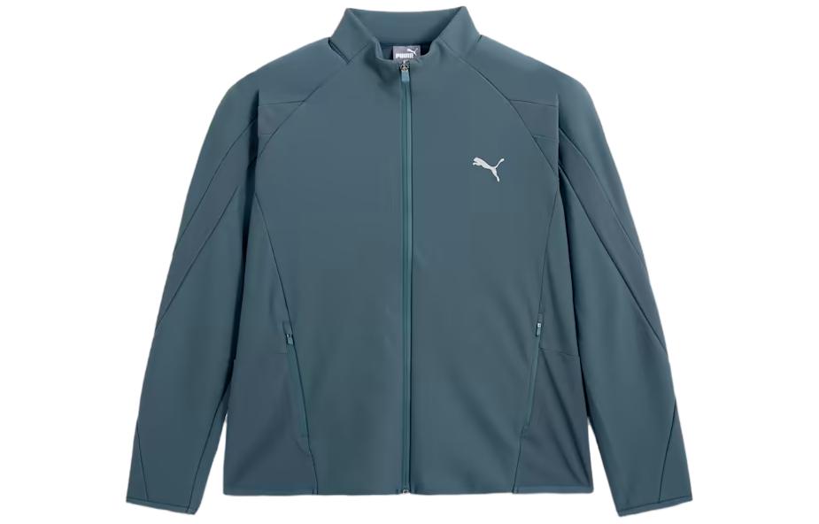 Puma Mach Tricot BD Track Jacket Zip-Up Logo Print - Cold Dark Gray 940050-02