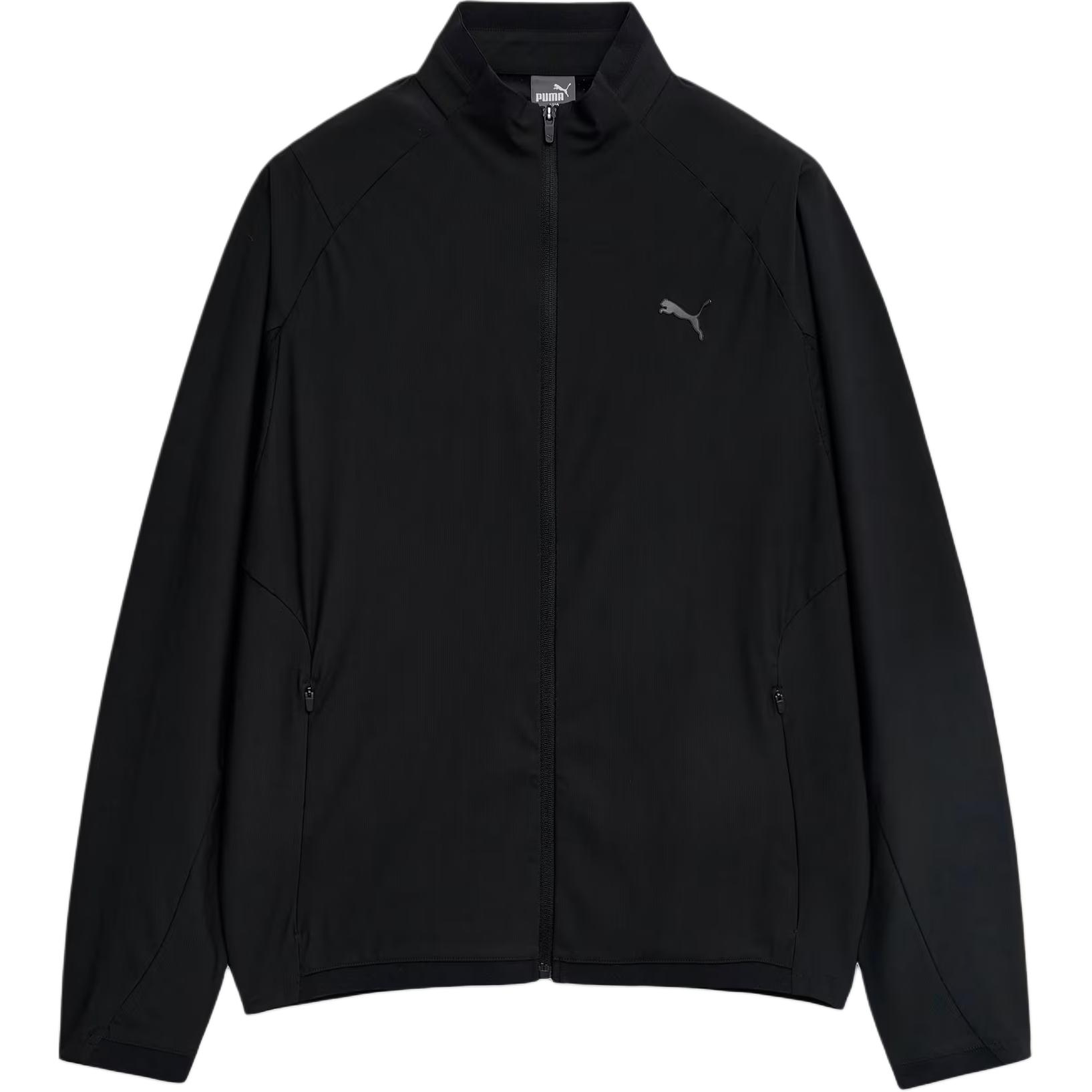 Puma Mach Tricot Black Long Sleeve Jacket for Men - Casual Comfort with Stand Collar 940472-01