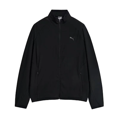 Puma Mach Tricot Black Long Sleeve Jacket for Men - Casual Comfort with Stand Collar 940472-01