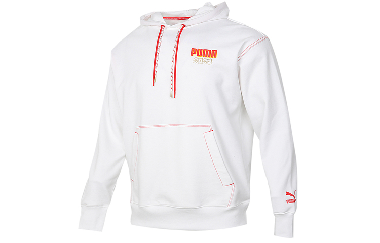 Puma Mahjong New Year Hoodie White - Printed Casual Sportswear 531295-02