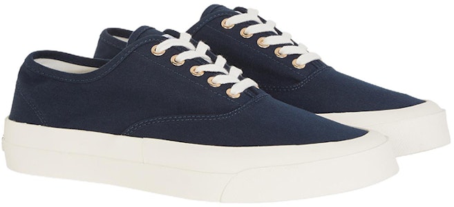 Maison Kitsune 帆布 低帮繫帶 時尚板鞋 男女同款 海軍藍 Order Maison Kitsune 帆布 低帮繫帶 時尚板鞋 男女同款 海軍藍