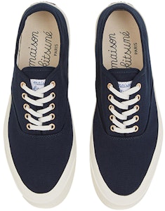 Maison Kitsune 帆布 低帮繫帶 時尚板鞋 男女同款 海軍藍 Shop Maison Kitsune 帆布 低帮繫帶 時尚板鞋 男女同款 海軍藍