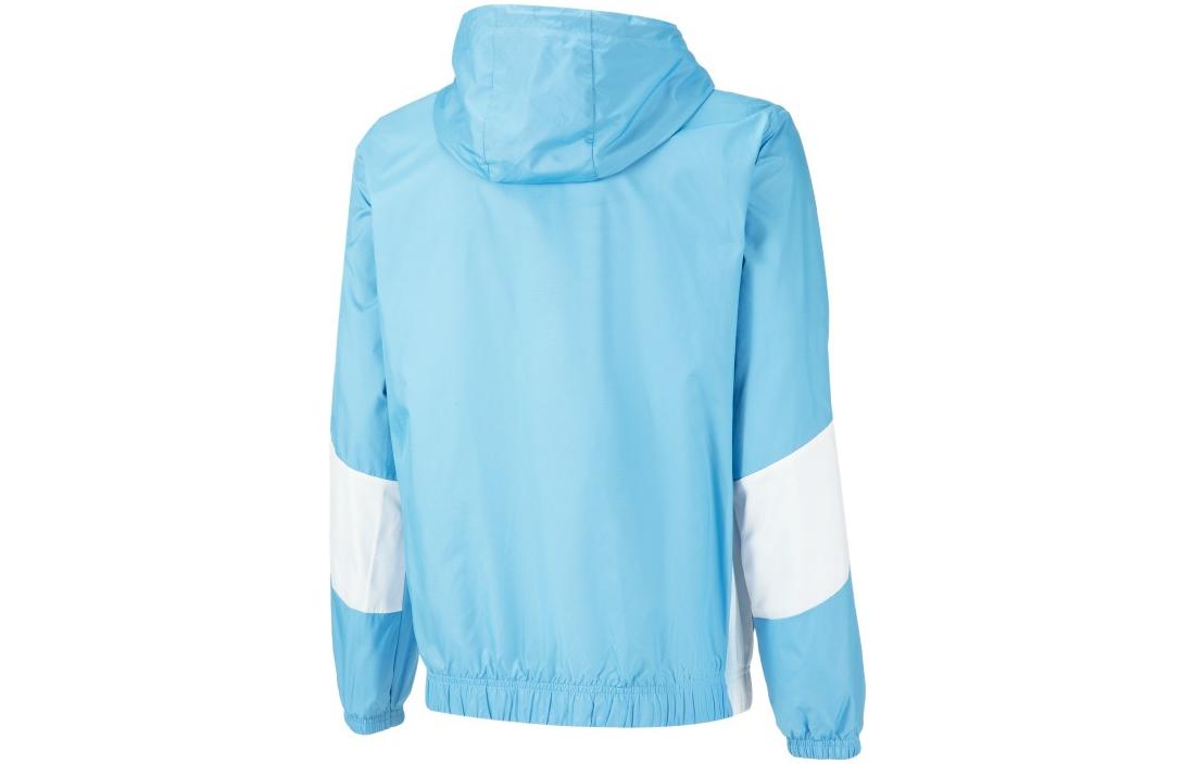 Puma Man City Prematch Woven Anthem Jacket Light Blue Hooded Outerwear 772846-01 圖 3