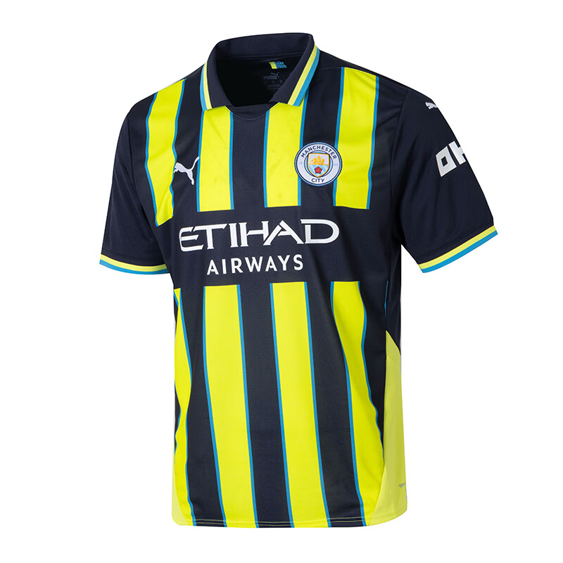 PUMA Manchester  Yellow Black Logo Quick-Dry Breathable T-Shirt 775086-02