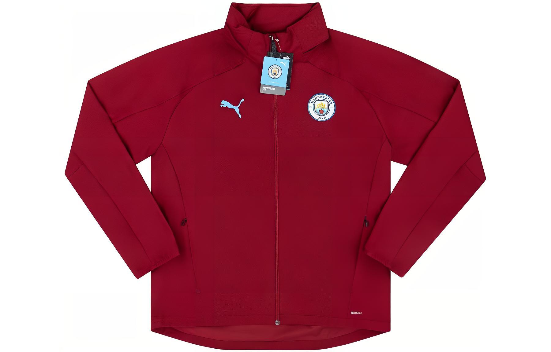 Puma Manchester City 2020-21 Red Windbreaker Outdoor Sports Jacket 757897-16