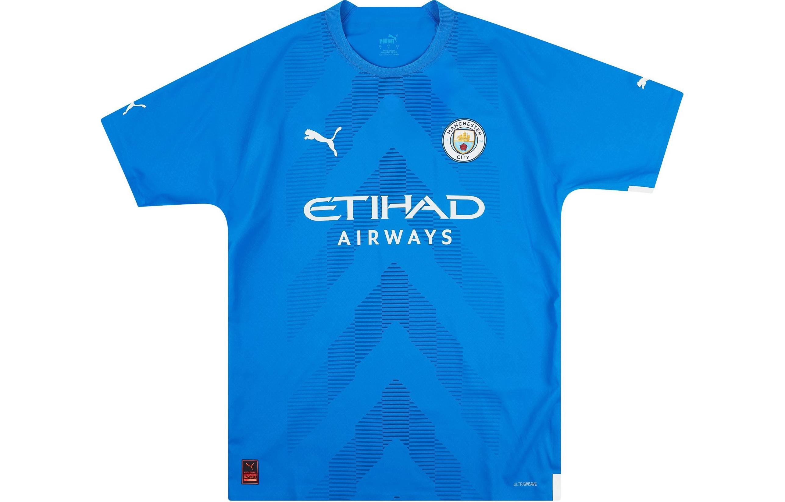 Puma Manchester City 2022/23 Player Issue GK Jersey Blue Short Sleeve Unisex 765741-98
