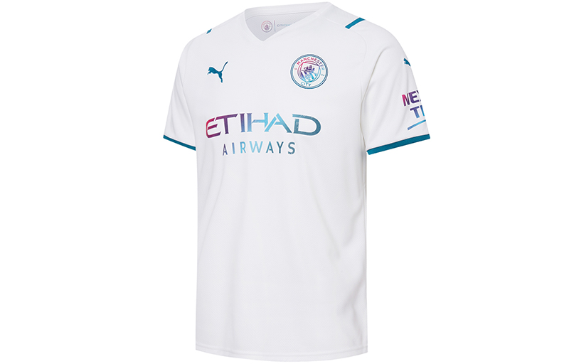PUMA Manchester City 21/22 Away Retro Football Jersey White 759211-02