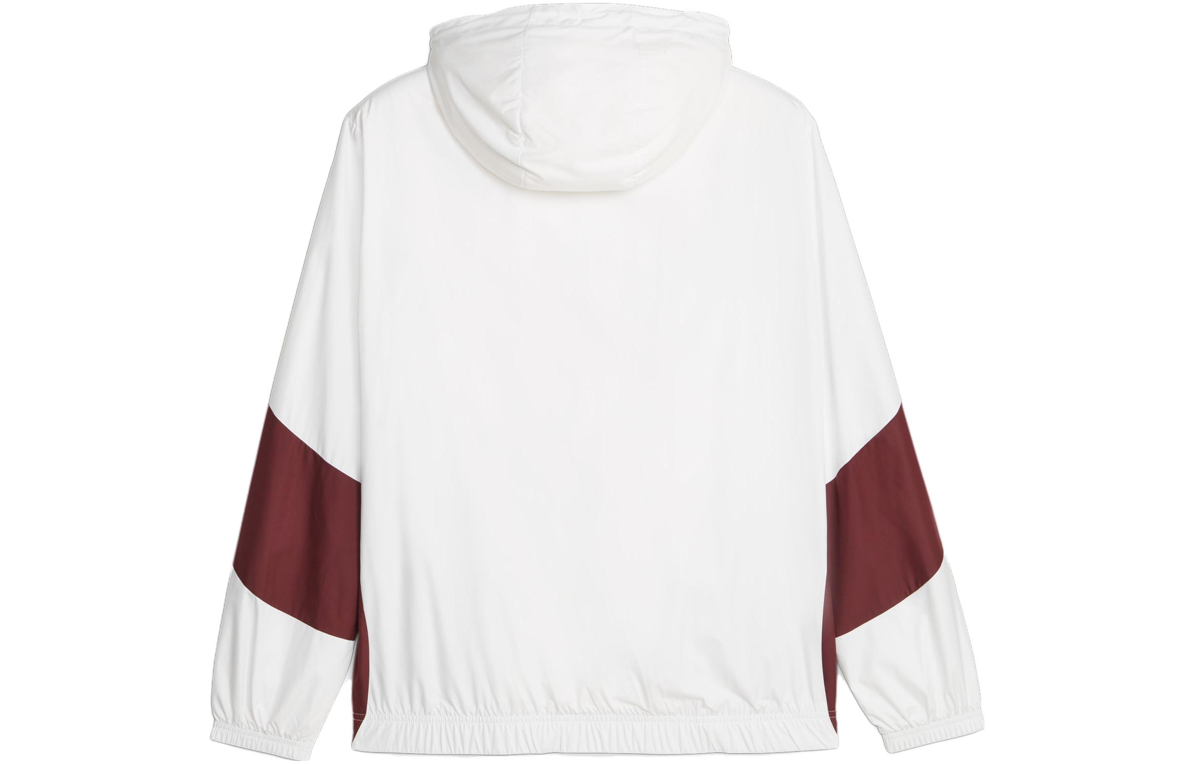 Lookbook 彪马曼城白色连帽训练夹克比赛前主题外套 772846-11