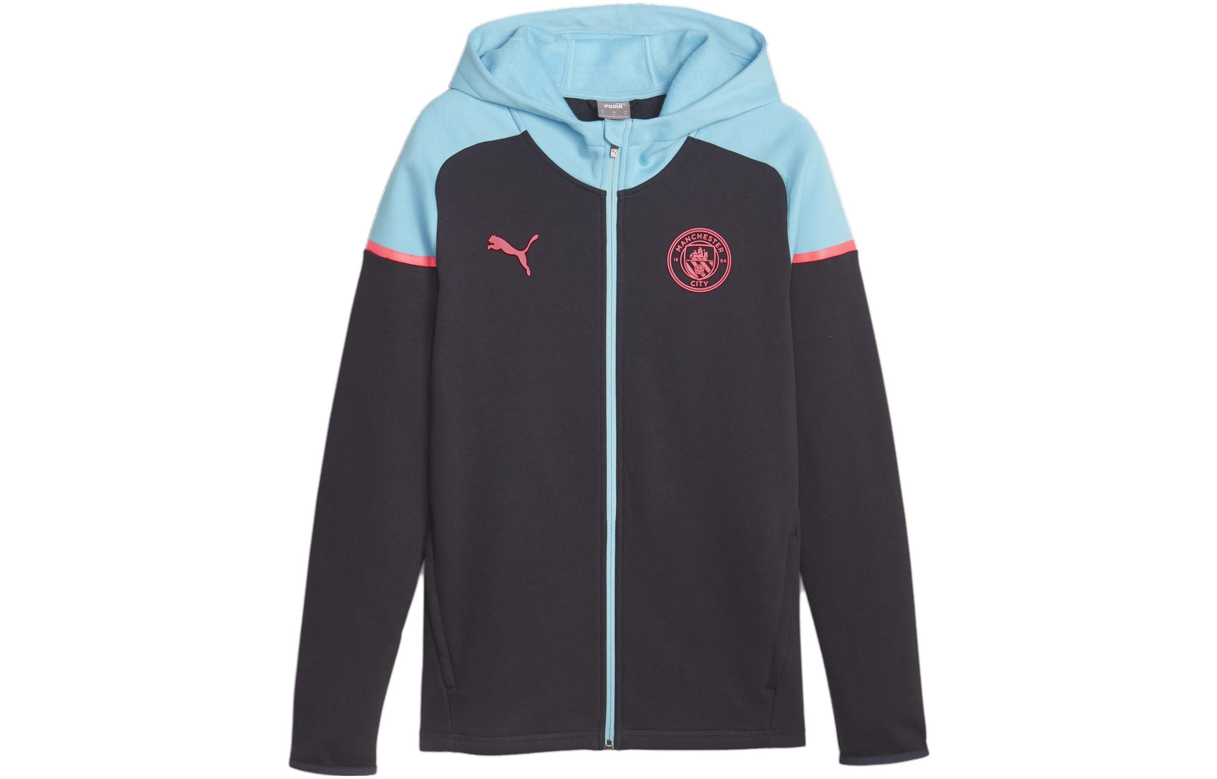 Puma Manchester City Casuals Colorblock Hoodie Jacket Hero Blue 772904-03