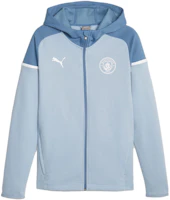 Puma Manchester City Football Casuals Blue Hooded Jacket for Men 772904-20 Puma Manchester City Football Casuals Blue Hooded Jacket for Men 772904-20