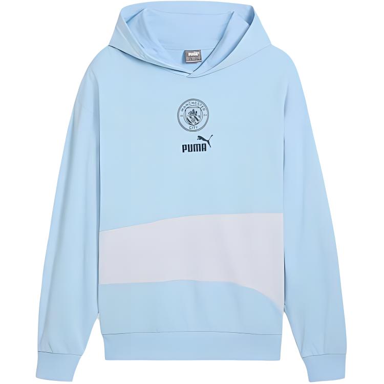 Puma Manchester City ftblCULTURE+ Hoodie Silver Blue Loose Fit 777785-44