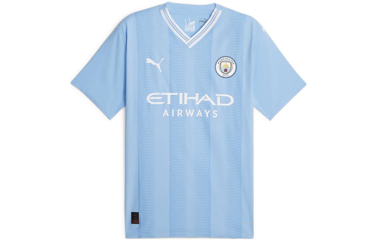 Puma Manchester City Home Jersey 23/24 Player Version V-neck Short Sleeve - Blue Men 770437-01