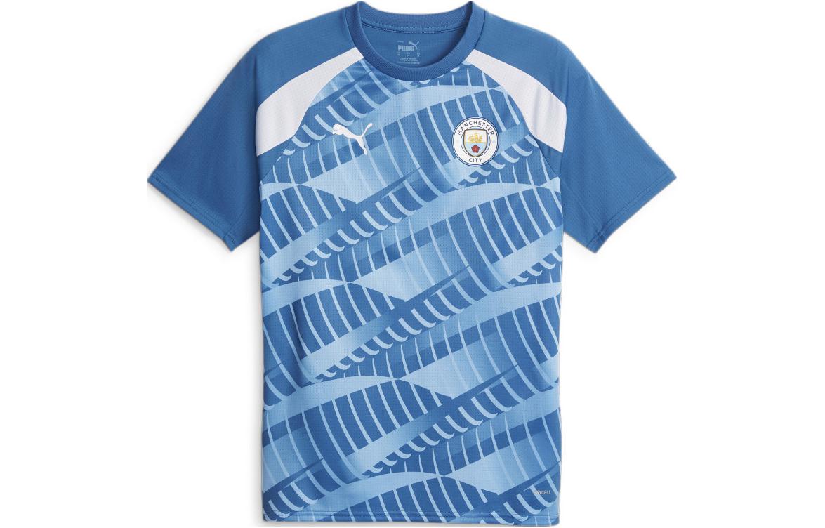 Puma Manchester City Home Jersey Prematch 23/24 Blue Soccer Shirt. 772844-10