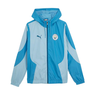 Puma Manchester City MCFC Pre-Match Woven Jacket Blue/Silver Hoodie 774372-02