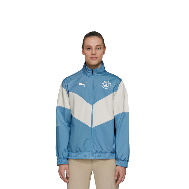 Details for Puma 曼城復古賽前訓練外套 藍色 男女通用 764507-01