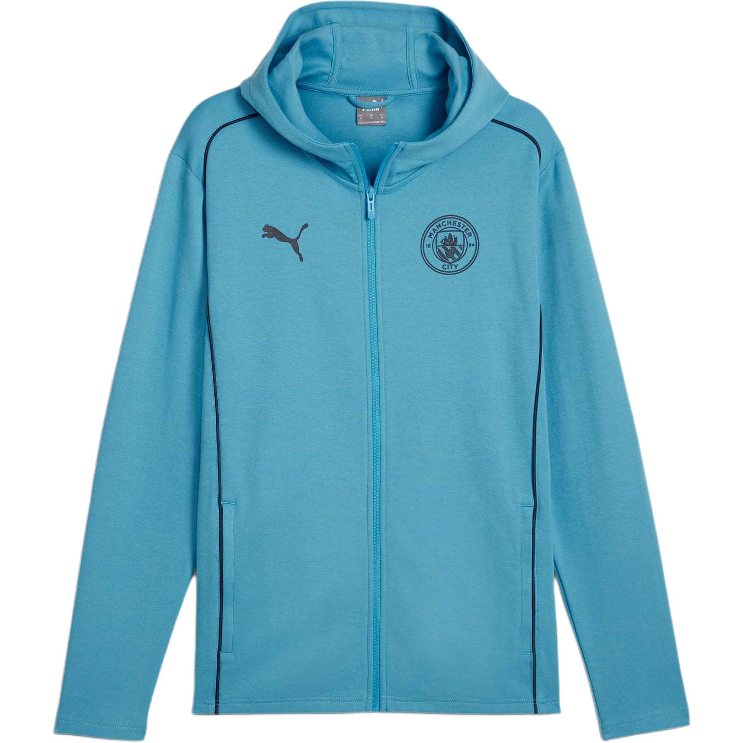 Puma Manchester City SS24 Casual Hooded Jacket Men Sky Blue Long Sleeve 777565-31