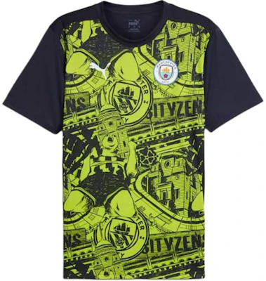 Puma Manchester City SS24 Logo Outdoor Crewneck Short-Sleeve Jersey Yellow/Blue Men. 777578-14 Buy Puma Manchester City SS24 Logo Outdoor Crewneck Short-Sleeve Jersey Yellow/Blue Men. 777578-14
