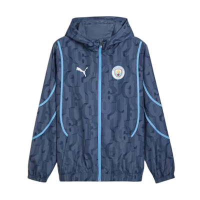 Puma Manchester City SS24 Navy Logo Hoodie Zip Jacket 777580-22