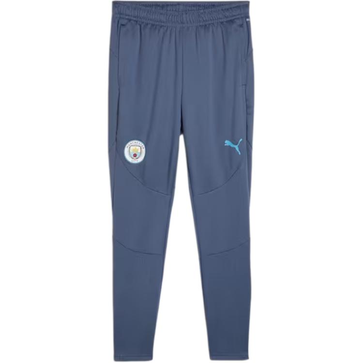 Puma Manchester City Training Pants - Navy Blue Soccer Pants with Logo. 777555-12