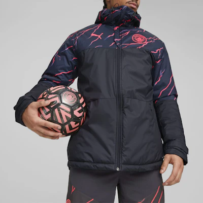 Puma 曼城冬季足球外套 男款 深海軍藍 連帽全拉鏈外套 772873-18 Shop Puma 曼城冬季足球外套 男款 深海軍藍 連帽全拉鏈外套 772873-18